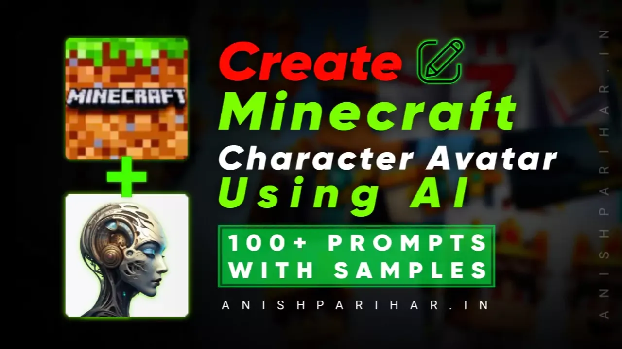 How to create attractive Minecraft character avatar for logo, thumbnail and profile picture using AI?